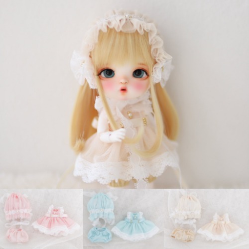 [Chibi/Pocket] Ruffle FairyPink/Mint/CreamLight pink/Ivory